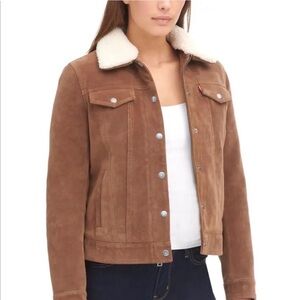 Levi’s faux suede trucker jacket